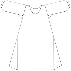 1770 Linen Shift with Gathered Sleeves