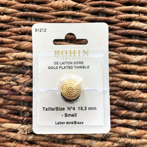 Gold Plated French Thimble - Small (15.3mm)