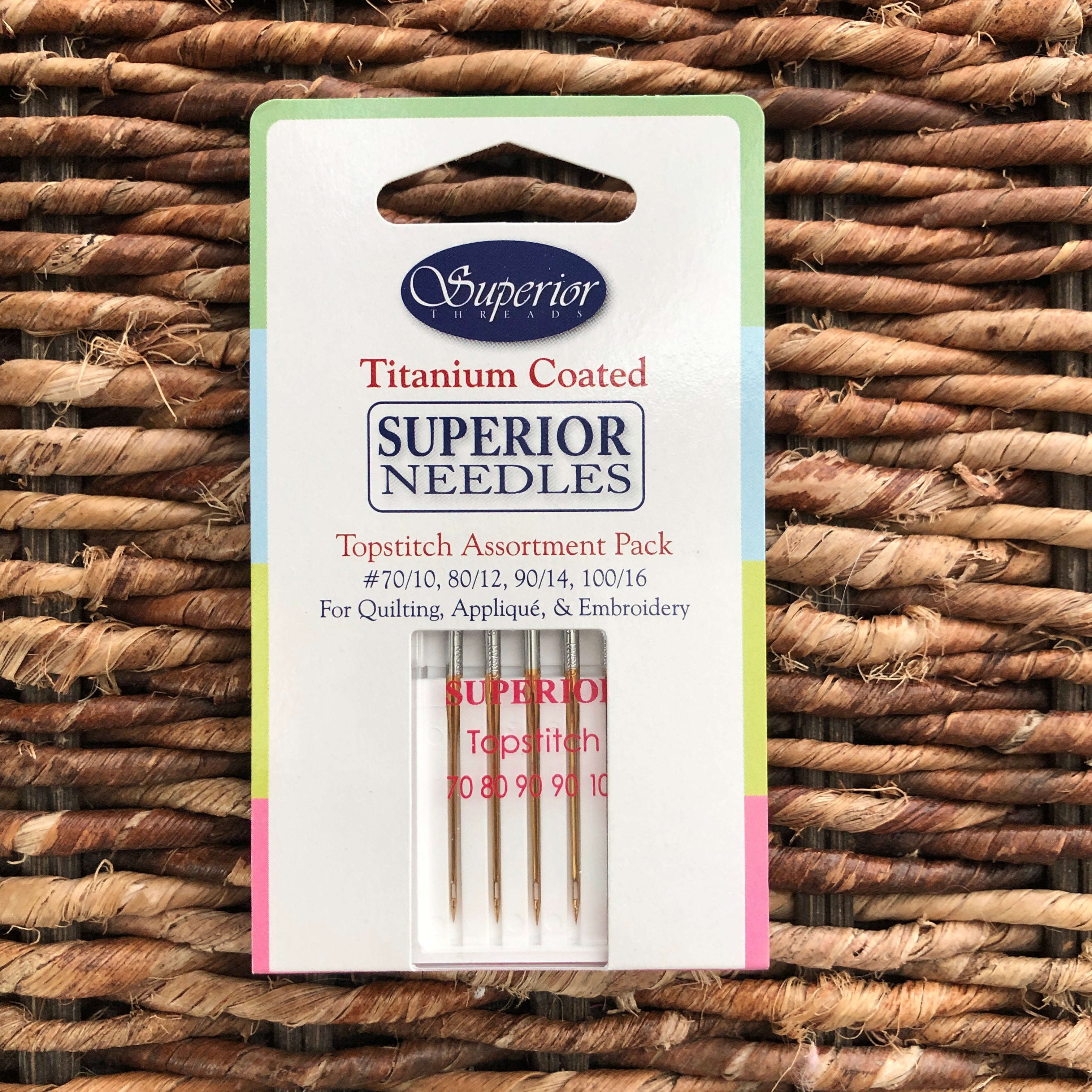 100/16 Topstitch Titanium-coated Needles